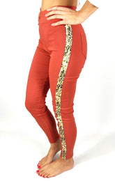 Orange jean jegging