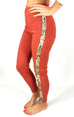 Orange jean jegging