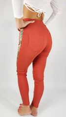 Orange jean jegging