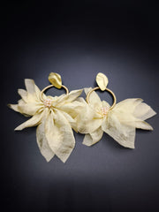 Whispering Leaves golden yellow Earings