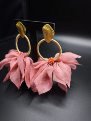 Whispering Leaves Soft Pink Earings