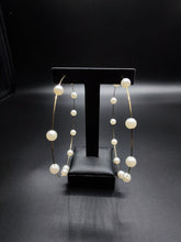 Large Pearl Hoop Earrings