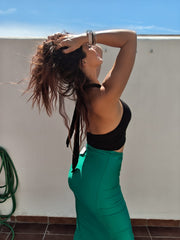 Streachable laced top