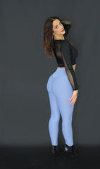 Sizes S and M - Light Royal Blue VIP Brocade Legging