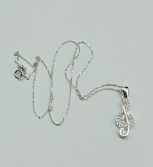 Treble clef silver necklace β sterling silver 925