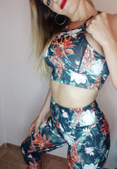 Only M - Flowered padded Top