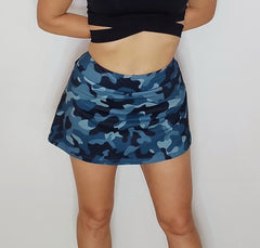 Blue camo skirt
