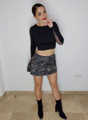 Camo green skirt