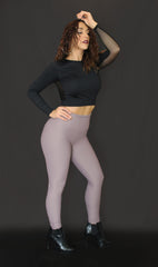 Sizes S to L - Rosybrown VIP Brocade Legging