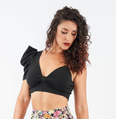 Haut noir mignon asymétrique