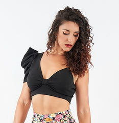 Asymetric Cute Black Top