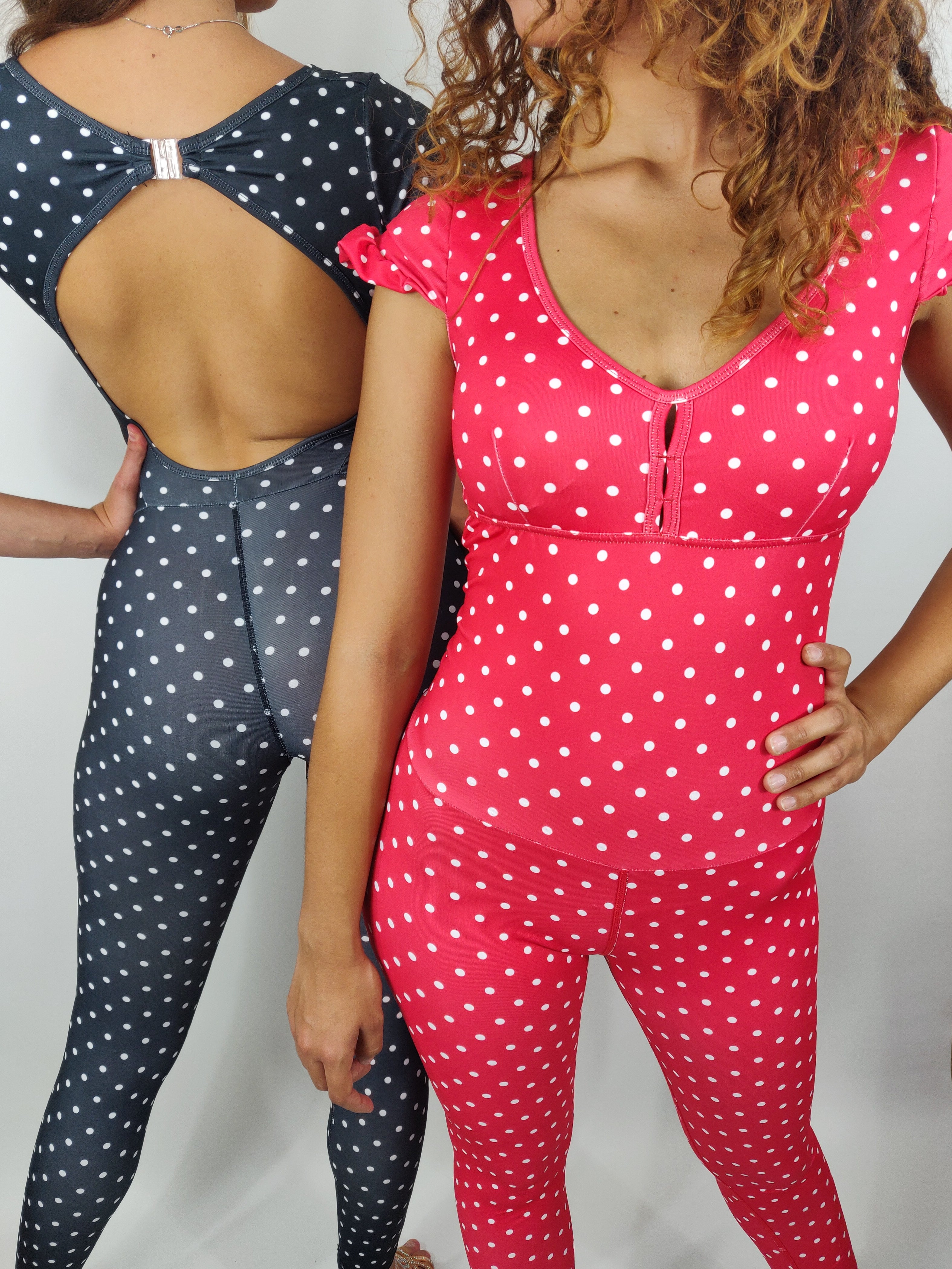 Only size S/M - Red Polka Dots Jumpsuit