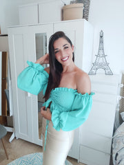 Camisa blanca lunares