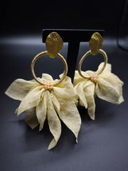 Whispering Leaves golden yellow Earings