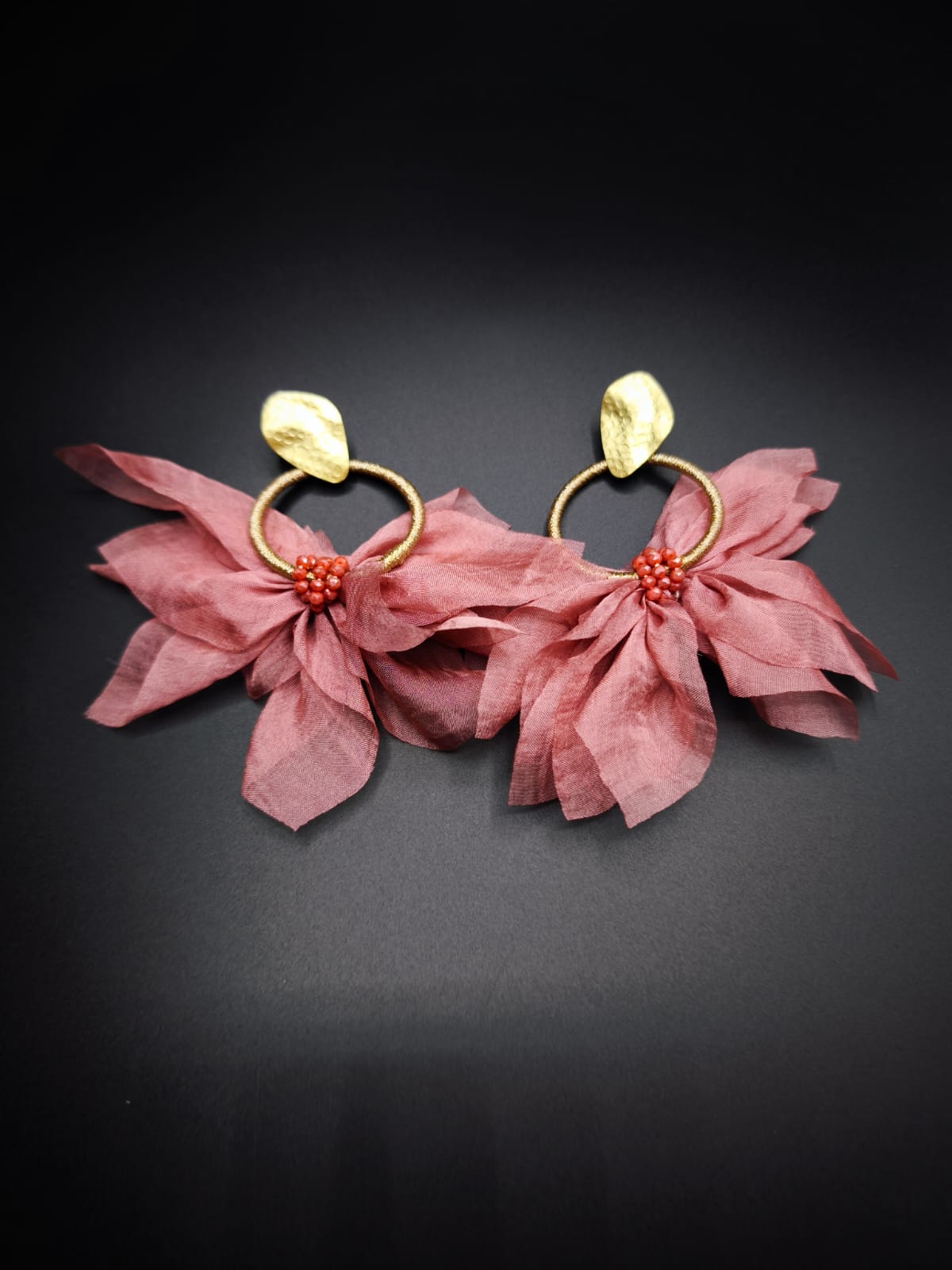 Whispering Leaves Soft Pink Earings