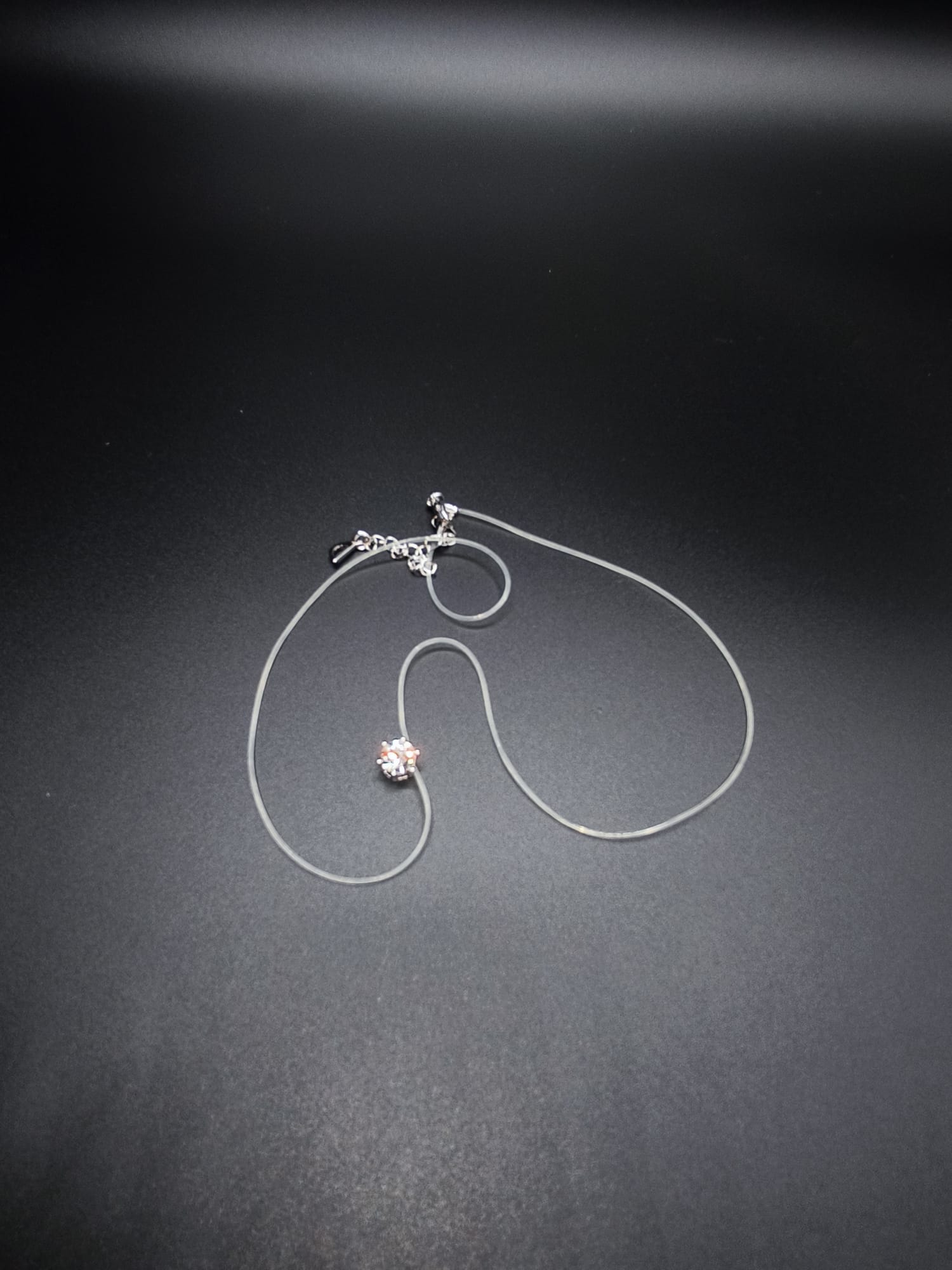 Invisible Necklace with real Swarovski® Crystal