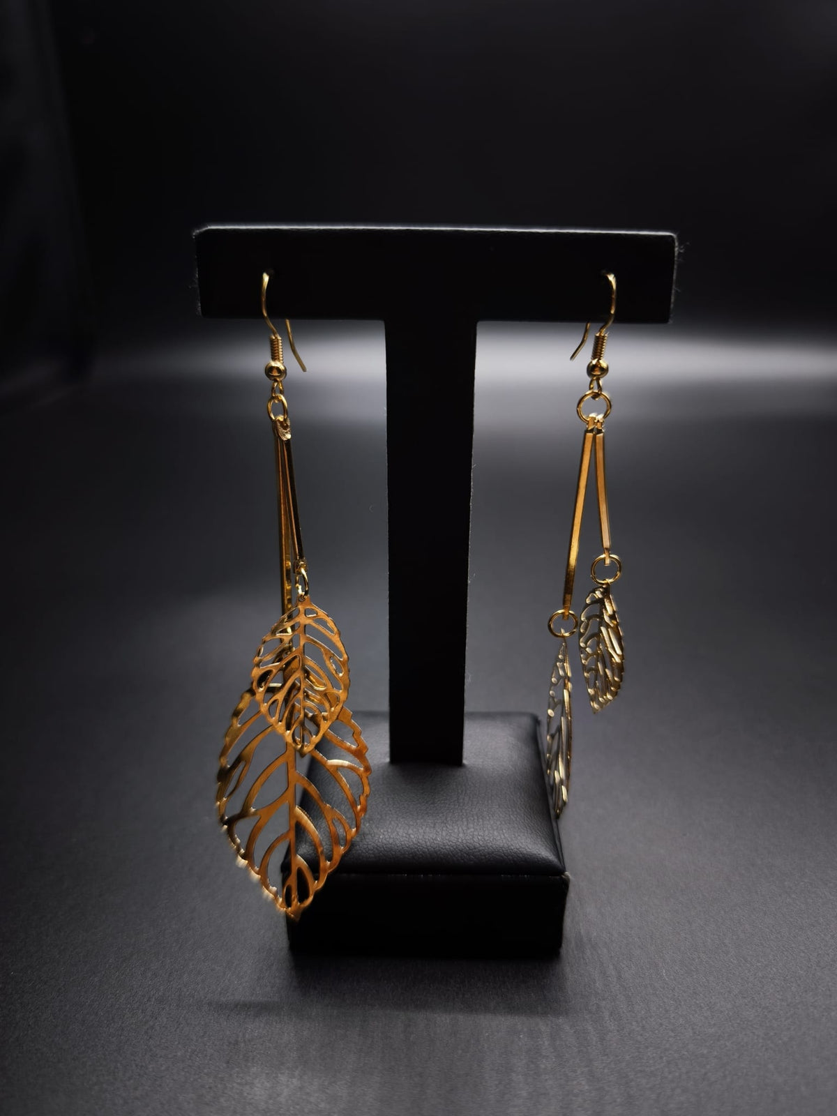 Golden Metallic leaves Earings