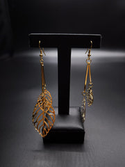 Golden Metallic leaves Earings