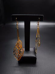 Golden Metallic leaves Earings