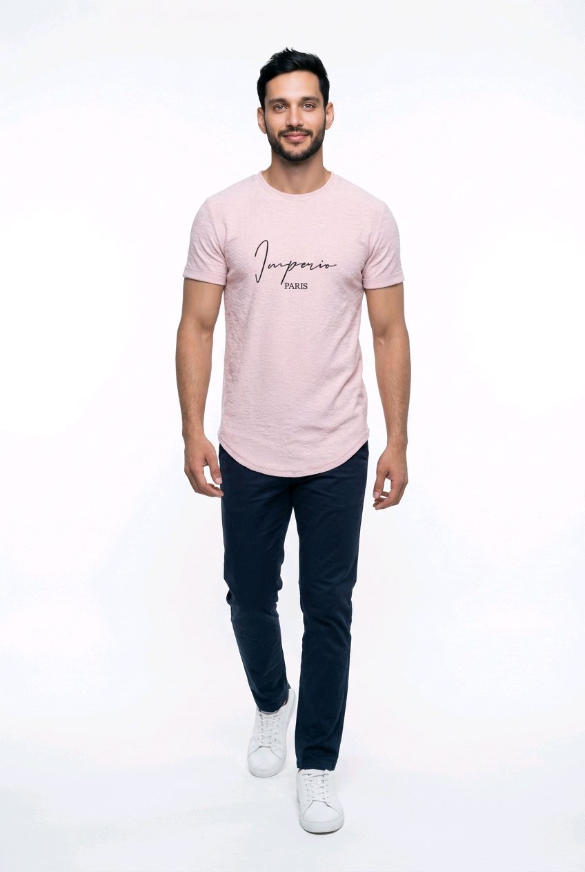 Paris extra quality special large light pink T-shirt