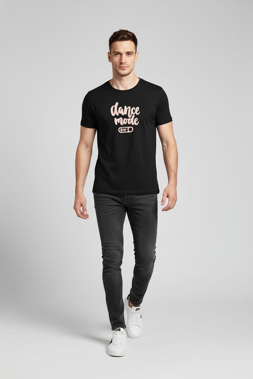 Dance mode on Black T-shirt