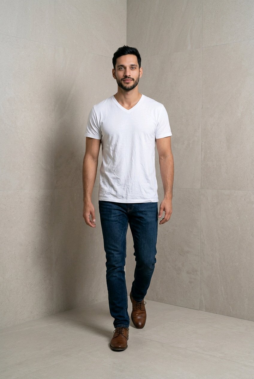 White cotton t-shirt