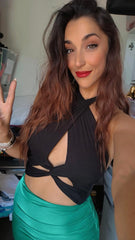 Streachable laced top