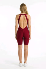 Size S - Burgundy short Jumpsuit