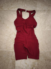 Size S - Burgundy short Jumpsuit