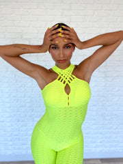 Only sizes XS and S - Fluor Yellow Jumpsuit