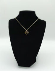 World gold necklace - sterling silver 925