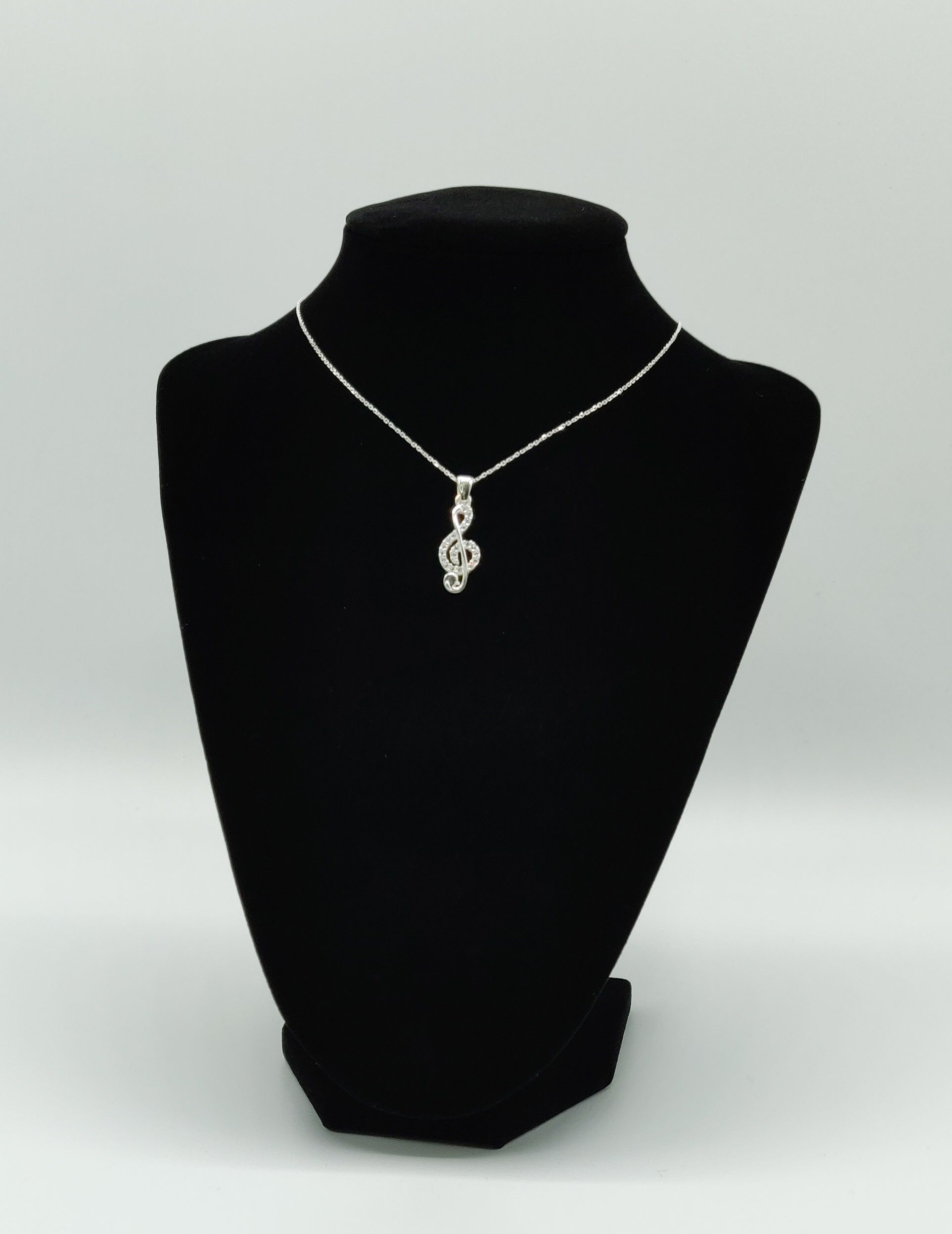 Treble clef silver necklace – sterling silver 925