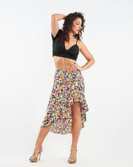 Flowered Long Streachable Skirt