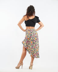 Flowered Long Streachable Skirt